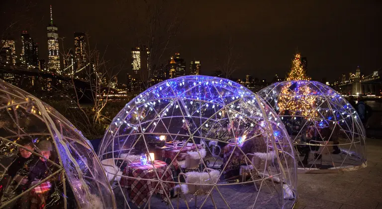 Dumbo’s Time Out Market adds rooftop igloos for festive cocktails