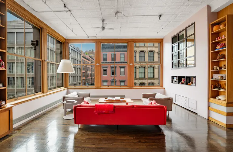 This $5.5M Soho corner loft has color and character, plus two bedrooms and a mezzanine