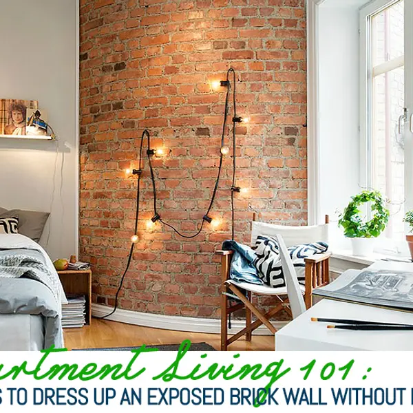10 Ways to Decorate an Exposed Brick Wall Without Drilling