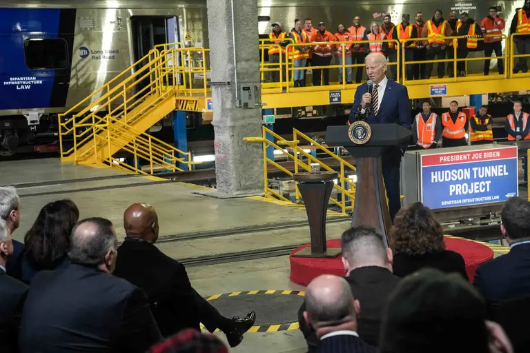 In New York, Biden touts $300M investment for Hudson River rail project
